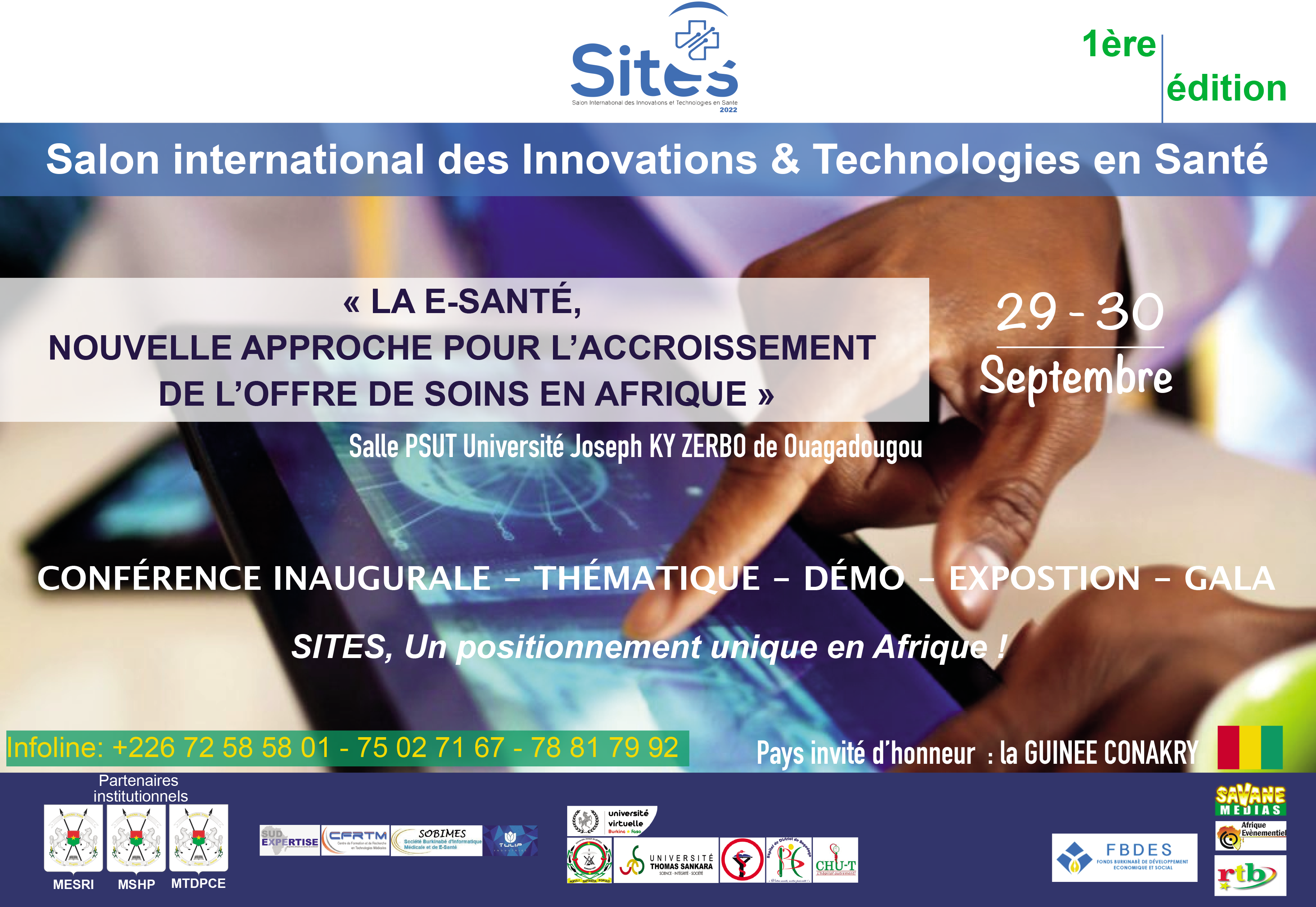 1ère édition du Salon international des innovations et technologies en santé (SITES)