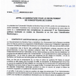 Appel a candidatures pour le recrutement de dix (10) concepteurs de cours dans le cadre du « renforcement des compétences du personnel IT de l’Administration publique burkinabè en matière de Biométrie et en lien avec l’Identification Électronique » – Projet WURI